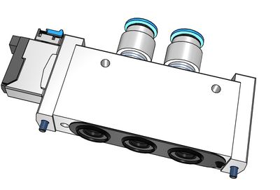 Пневматический распределитель  Festo с электромагнитной катушкой полустыковое подключение 